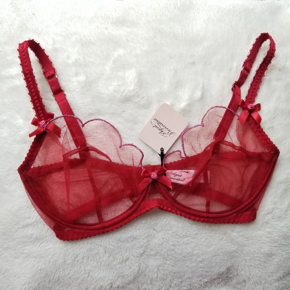 Agent Provocateur Lorna Red and Pink Bra (32E) - Picture 2 of 4